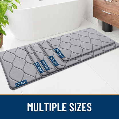Memory Foam Bath Mat 30x20, Ultra Soft Absorbent Bathroom Rugs