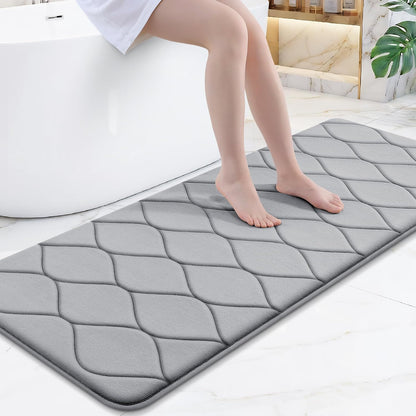 Memory Foam Bath Mat 30x20, Ultra Soft Absorbent Bathroom Rugs