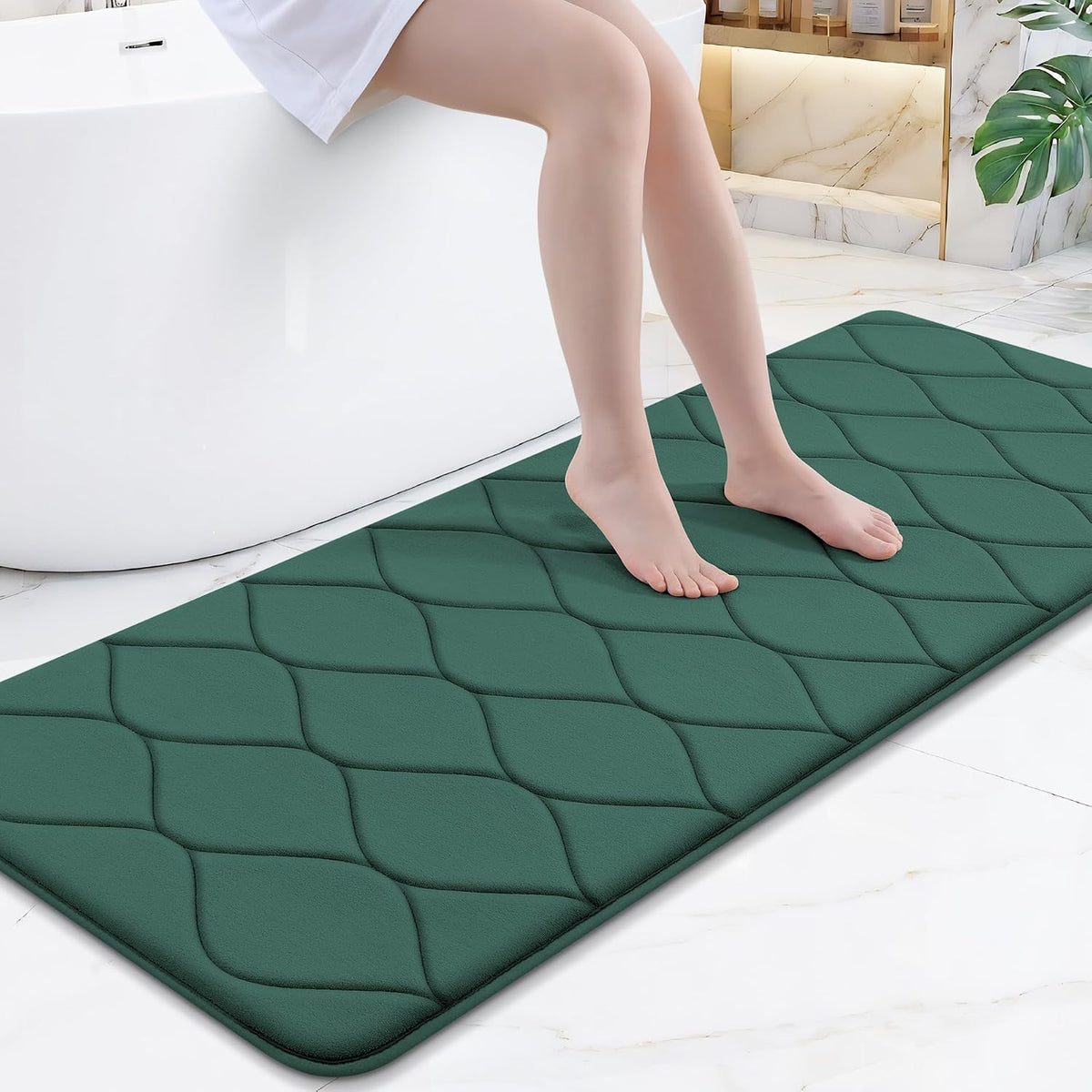 Memory Foam Bath Mat 30x20, Ultra Soft Absorbent Bathroom Rugs