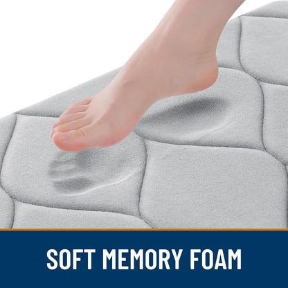 Memory Foam Bath Mat 30x20, Ultra Soft Absorbent Bathroom Rugs