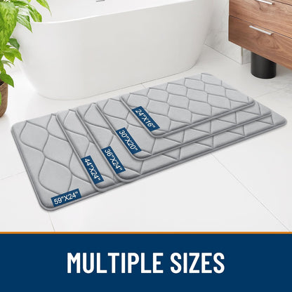 Memory Foam Bath Mat 30x20, Ultra Soft Absorbent Bathroom Rugs