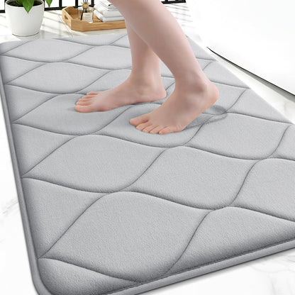 Memory Foam Bath Mat 30x20, Ultra Soft Absorbent Bathroom Rugs