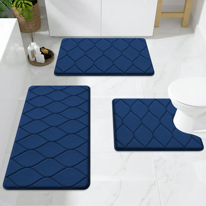 Memory Foam Bath Mat 30x20, Ultra Soft Absorbent Bathroom Rugs