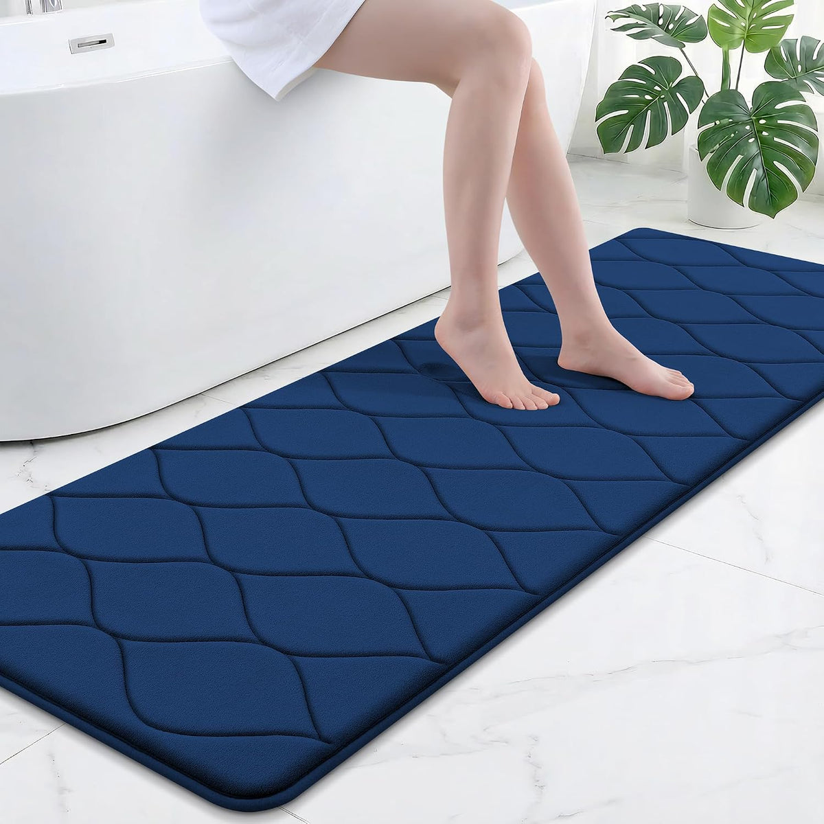 Memory Foam Bath Mat 30x20, Ultra Soft Absorbent Bathroom Rugs