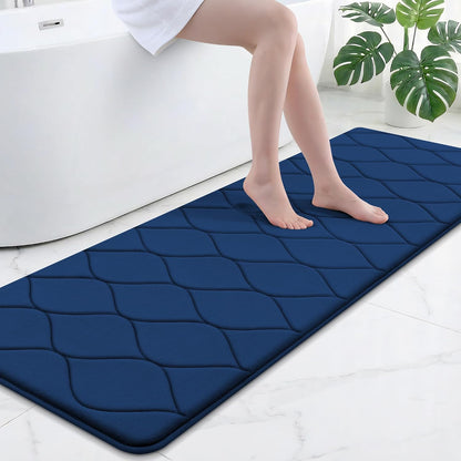 Memory Foam Bath Mat 30x20, Ultra Soft Absorbent Bathroom Rugs