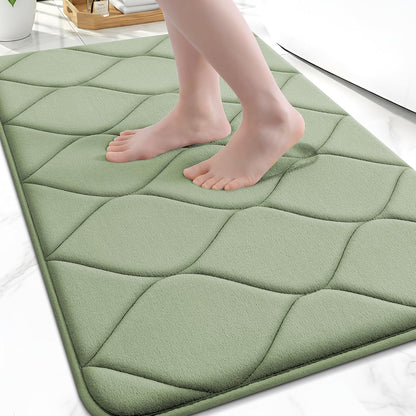 Memory Foam Bath Mat 30x20, Ultra Soft Absorbent Bathroom Rugs