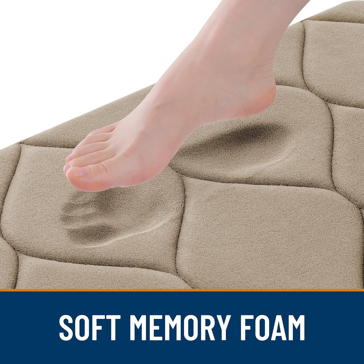 Memory Foam Bath Mat 30x20, Ultra Soft Absorbent Bathroom Rugs