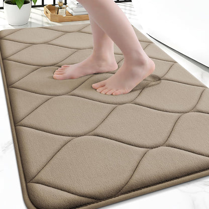 Memory Foam Bath Mat 30x20, Ultra Soft Absorbent Bathroom Rugs