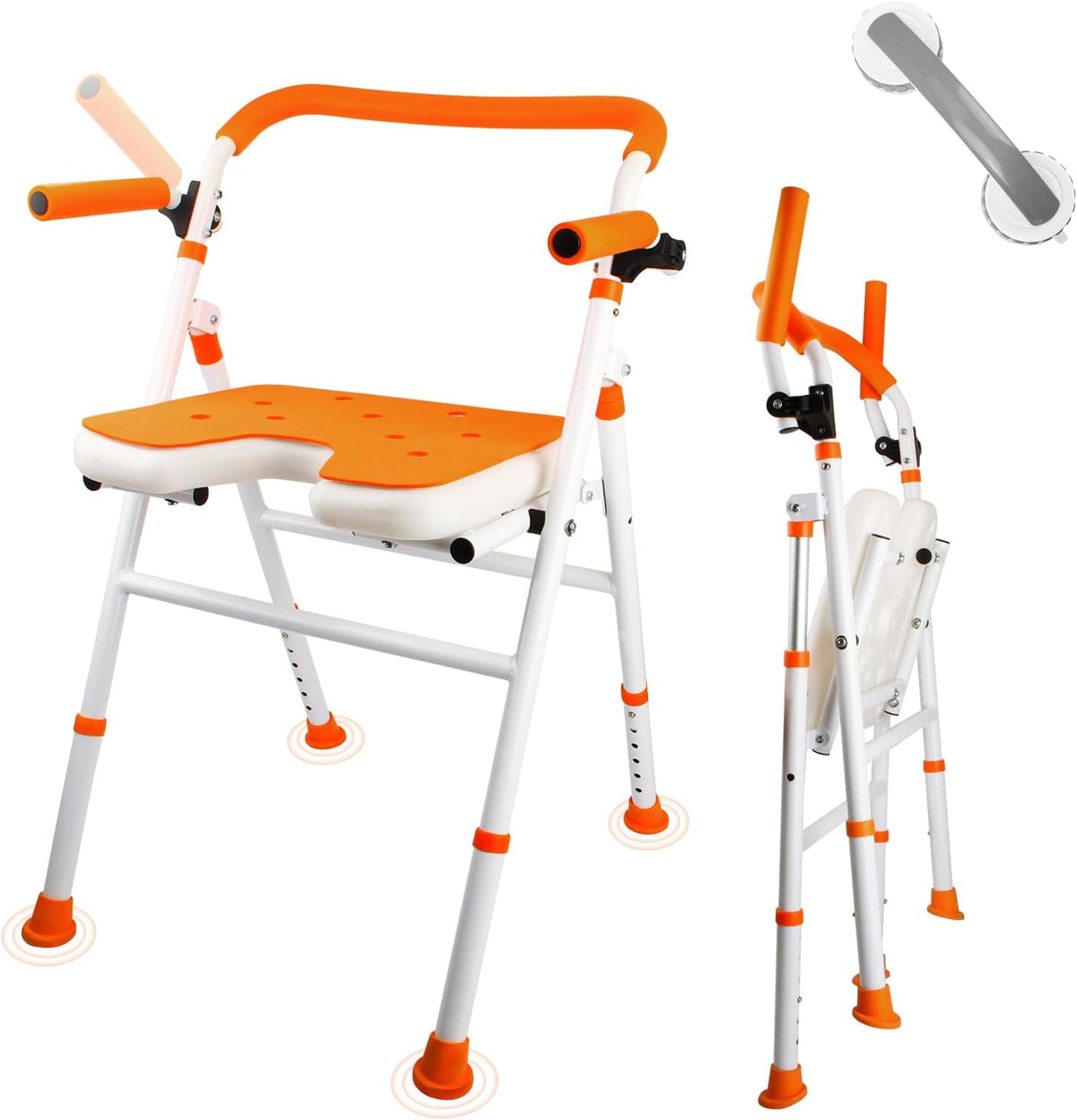 Foldable Shower Chair, Folding Bath Shower Seat for Inside Shower
