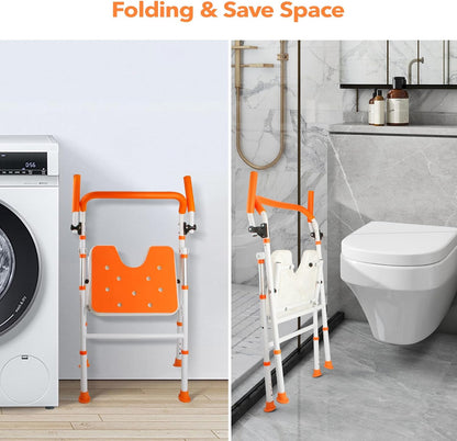 Foldable Shower Chair, Folding Bath Shower Seat for Inside Shower