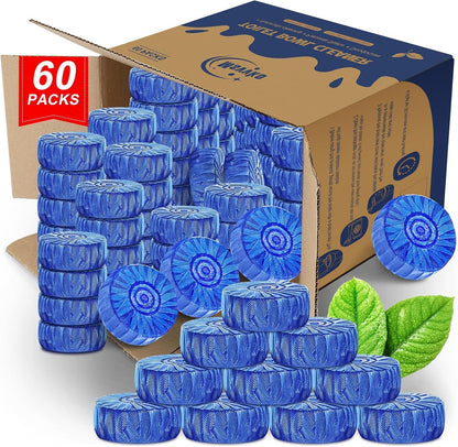 Toilet Bowl Cleaner Tablets Blue Toilet Tank Cleaners, Septic-Safe Hard Water Stain Remove, Bathroom Automatic Toilet Cleaning & Deodorizer, Fresh Scent - 30 Tabs