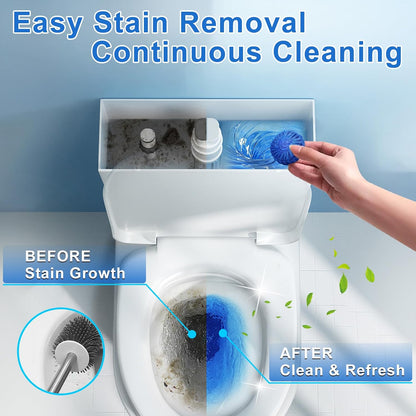 Toilet Bowl Cleaner Tablets Blue Toilet Tank Cleaners, Septic-Safe Hard Water Stain Remove, Bathroom Automatic Toilet Cleaning & Deodorizer, Fresh Scent - 30 Tabs
