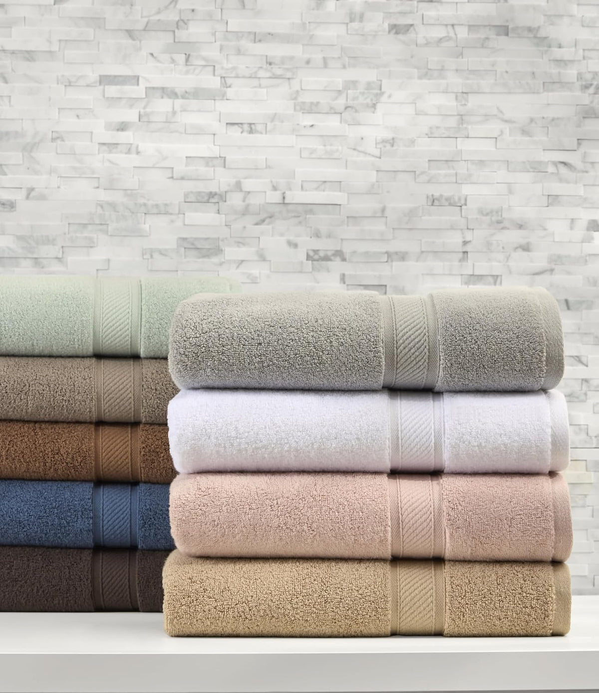 Regal Plush 6 Piece Towel Set in Light Grey