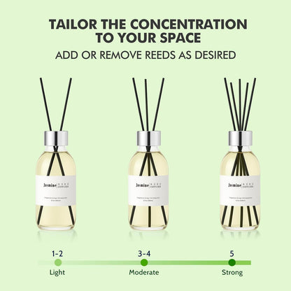 Reed Diffuser Set, 6.7 oz Eucalyptus Scented Diffuser with Sticks, Home Fragrance Reed Diffuser for Bathroom Shelf Decor