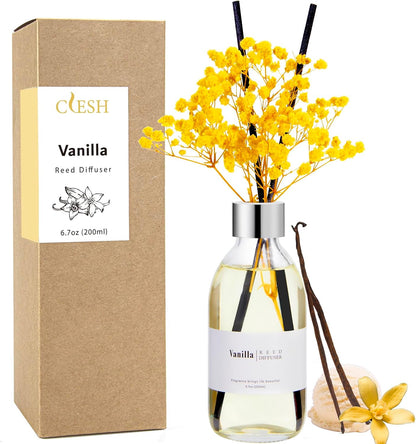 Reed Diffuser Set, 6.7 oz Eucalyptus Scented Diffuser with Sticks, Home Fragrance Reed Diffuser for Bathroom Shelf Decor