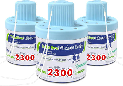 Toilet Bowl Cleaner, Automatic Long-Lasting Blue Toilet Cleaner Bottle, Septic Safe Toilet Bowl Tablets in Bottles, Fresh Bathroom & Deodorize, 2300 Flushes Each