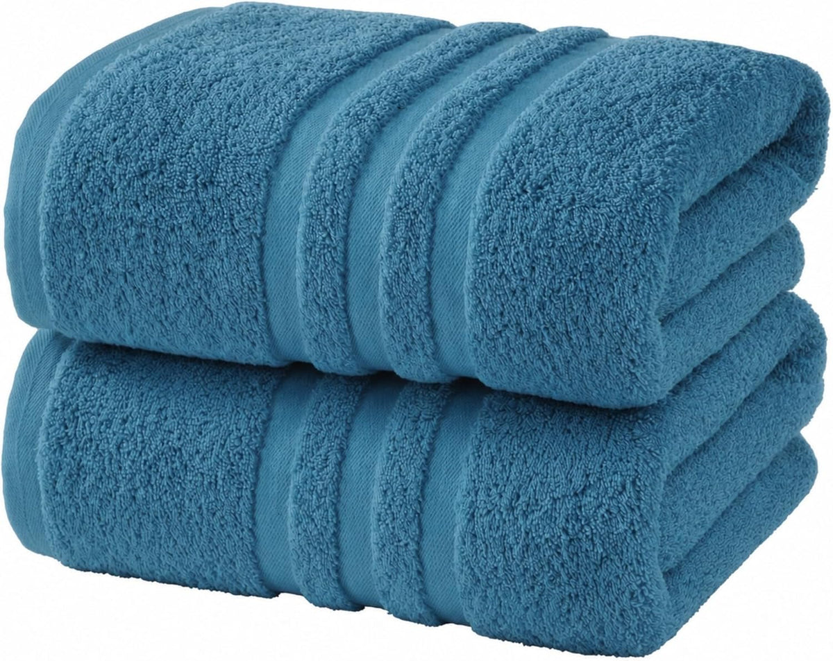 Large Bath Towels, 30x60 in, 100% Cotton, White | Soft & Absorbent | Balanced Weight | Everyday Comfort | Easy Care