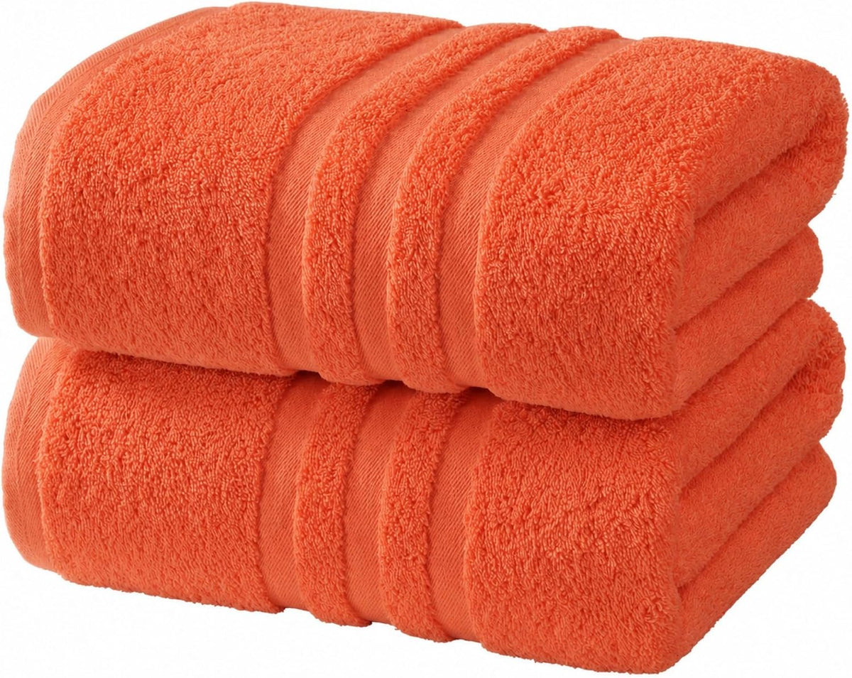 Large Bath Towels, 30x60 in, 100% Cotton, White | Soft & Absorbent | Balanced Weight | Everyday Comfort | Easy Care
