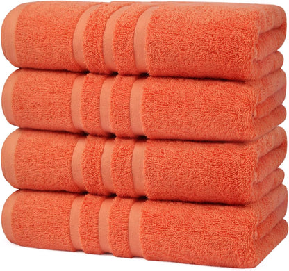 Large Bath Towels, 30x60 in, 100% Cotton, White | Soft & Absorbent | Balanced Weight | Everyday Comfort | Easy Care
