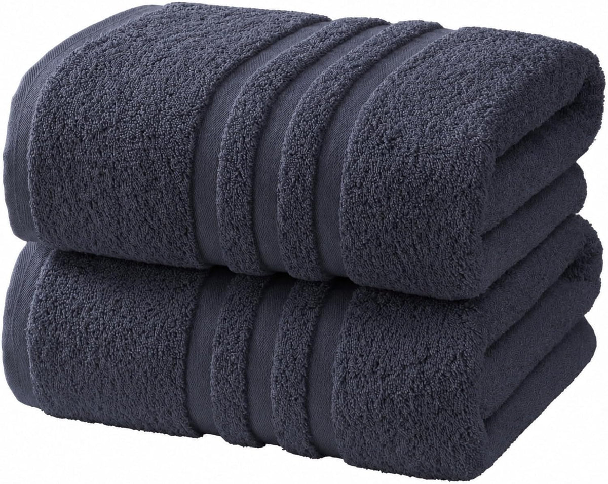 Large Bath Towels, 30x60 in, 100% Cotton, White | Soft & Absorbent | Balanced Weight | Everyday Comfort | Easy Care
