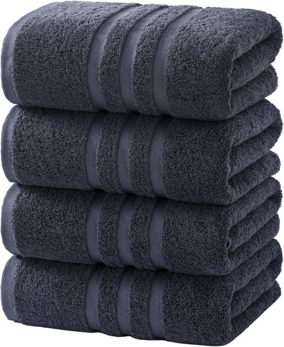 Large Bath Towels, 30x60 in, 100% Cotton, White | Soft & Absorbent | Balanced Weight | Everyday Comfort | Easy Care