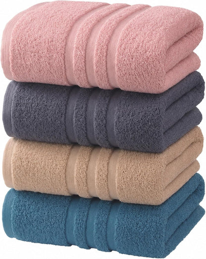 Large Bath Towels, 30x60 in, 100% Cotton, White | Soft & Absorbent | Balanced Weight | Everyday Comfort | Easy Care