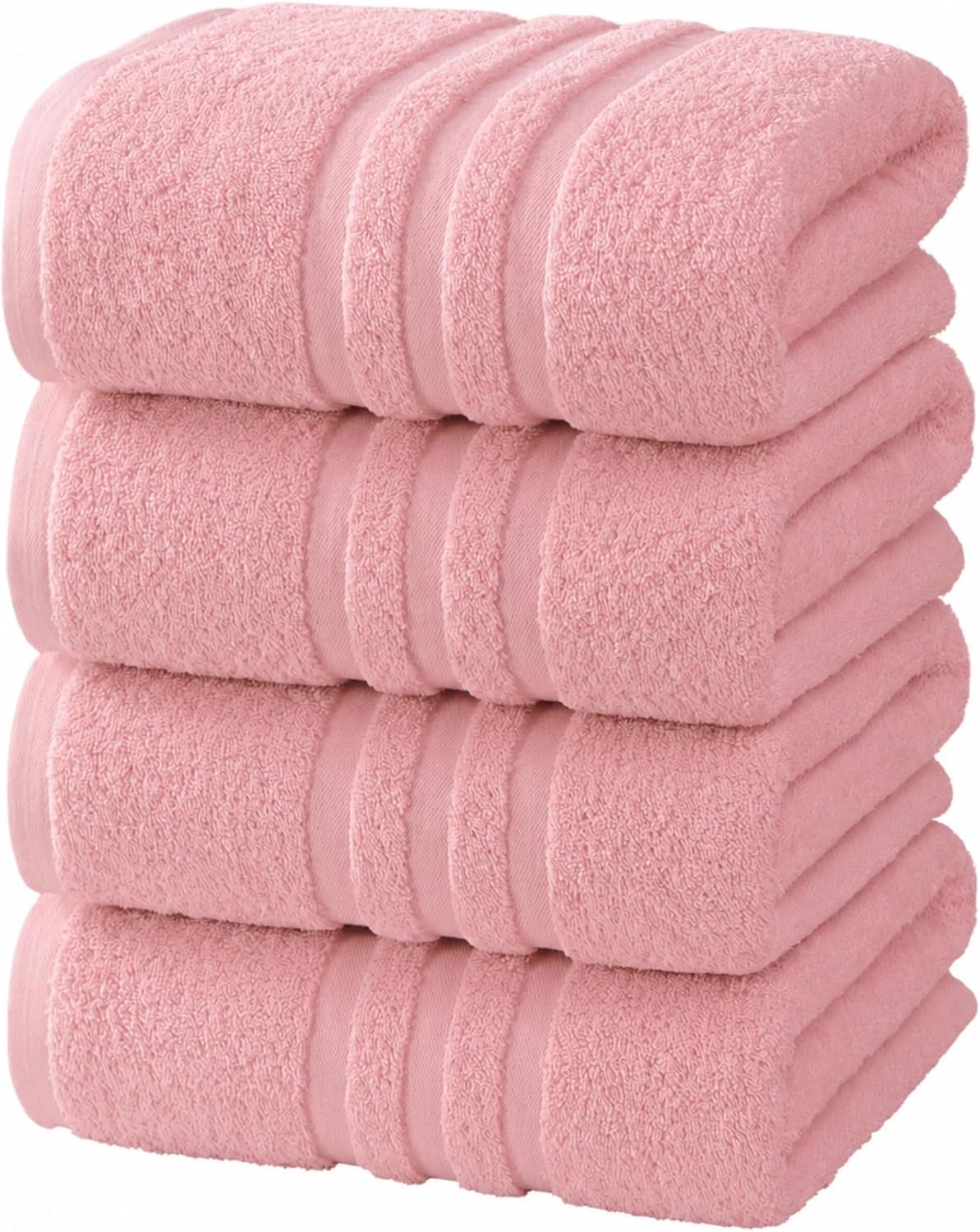 Large Bath Towels, 30x60 in, 100% Cotton, White | Soft & Absorbent | Balanced Weight | Everyday Comfort | Easy Care