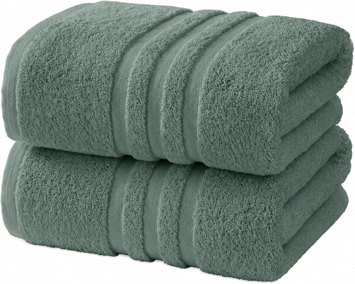Large Bath Towels, 30x60 in, 100% Cotton, White | Soft & Absorbent | Balanced Weight | Everyday Comfort | Easy Care