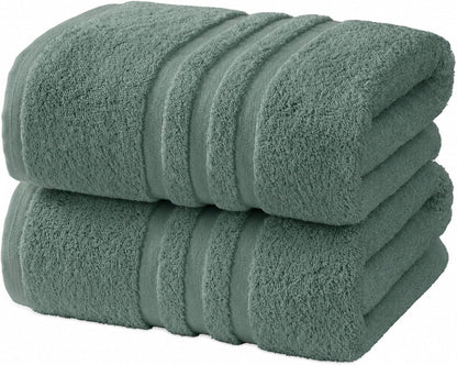 Large Bath Towels, 30x60 in, 100% Cotton, White | Soft & Absorbent | Balanced Weight | Everyday Comfort | Easy Care