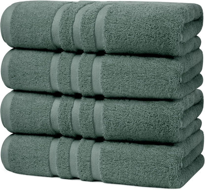 Large Bath Towels, 30x60 in, 100% Cotton, White | Soft & Absorbent | Balanced Weight | Everyday Comfort | Easy Care