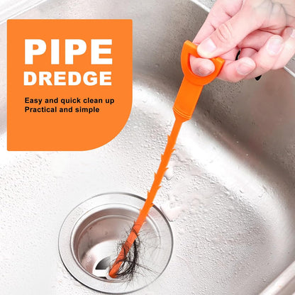 Drain Snake Clog Remover - 4 Pack 20 Inch Flexible Hair Tool | Drain Snake, Clog Remover Tool, Non-Chemical Cleaner, For Kitchen, Sink, Shower, Tub, Toilet