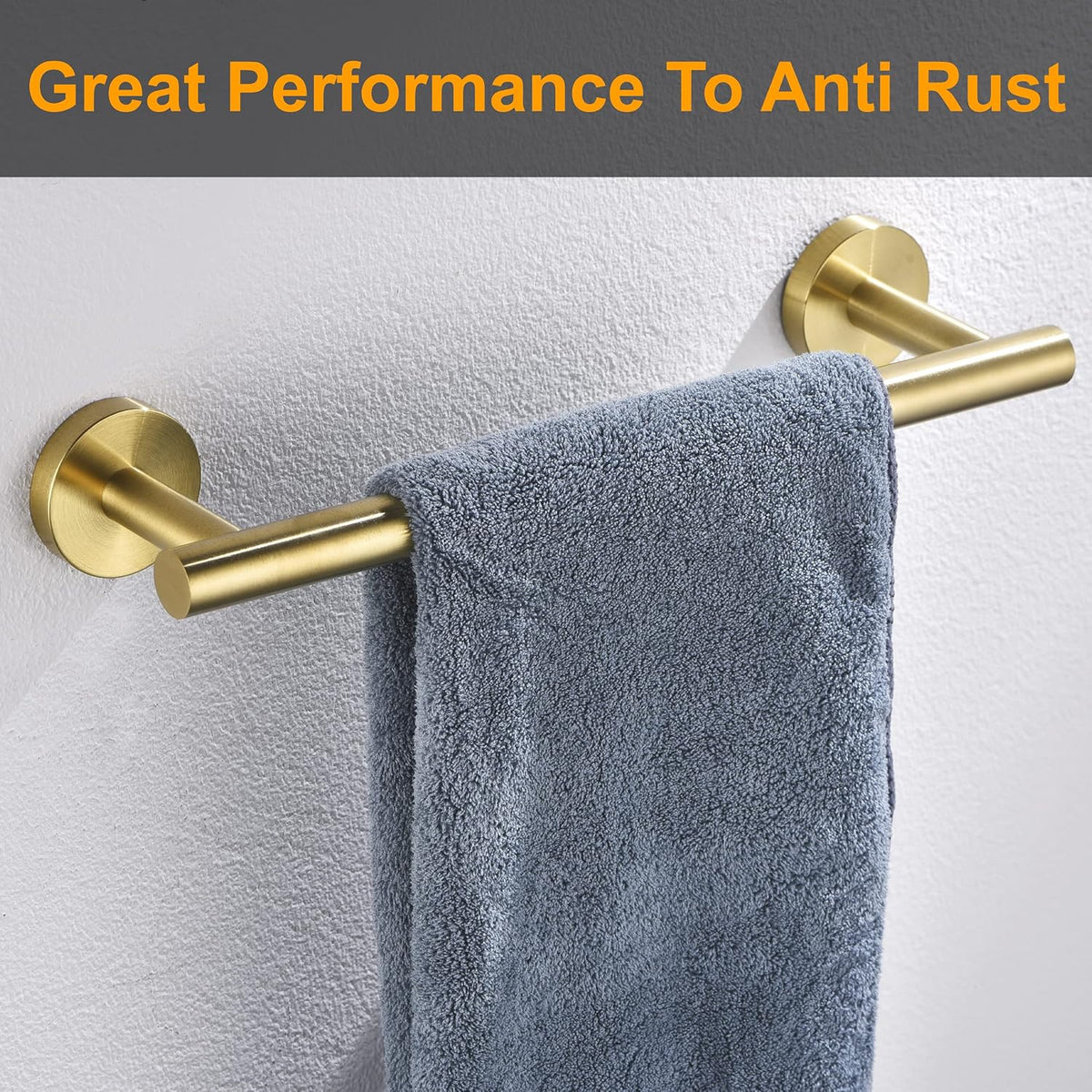Nolimas Brushed Nickel Bath Towel Bar Single Bars Towel Rack Rod Classic Wall Mounted SUS304 Stainless Steel Bathroom Towel Holder Toilet Kitchen Towel Shelf Single Layer,24 inches