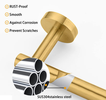 Nolimas Brushed Nickel Bath Towel Bar Single Bars Towel Rack Rod Classic Wall Mounted SUS304 Stainless Steel Bathroom Towel Holder Toilet Kitchen Towel Shelf Single Layer,24 inches