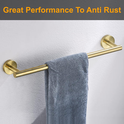 Nolimas Brushed Nickel Bath Towel Bar Single Bars Towel Rack Rod Classic Wall Mounted SUS304 Stainless Steel Bathroom Towel Holder Toilet Kitchen Towel Shelf Single Layer,24 inches