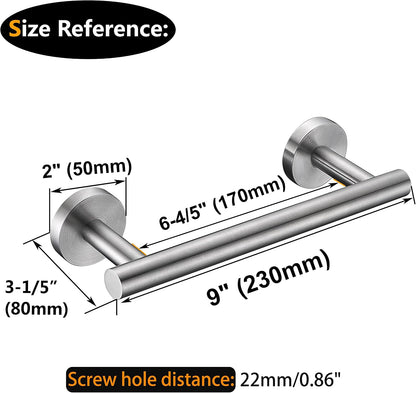 Nolimas Brushed Nickel Bath Towel Bar Single Bars Towel Rack Rod Classic Wall Mounted SUS304 Stainless Steel Bathroom Towel Holder Toilet Kitchen Towel Shelf Single Layer,24 inches