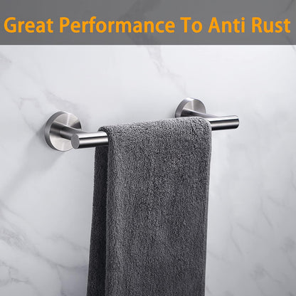 Nolimas Brushed Nickel Bath Towel Bar Single Bars Towel Rack Rod Classic Wall Mounted SUS304 Stainless Steel Bathroom Towel Holder Toilet Kitchen Towel Shelf Single Layer,24 inches
