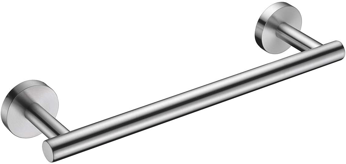 Nolimas Brushed Nickel Bath Towel Bar Single Bars Towel Rack Rod Classic Wall Mounted SUS304 Stainless Steel Bathroom Towel Holder Toilet Kitchen Towel Shelf Single Layer,24 inches