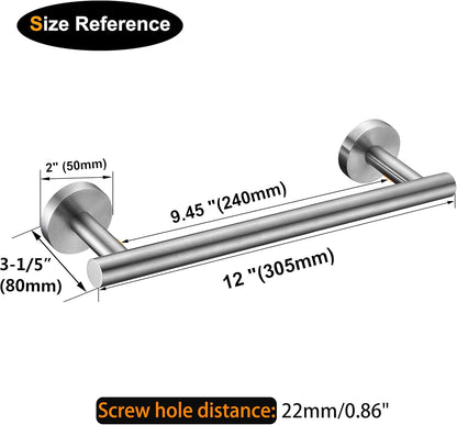 Nolimas Brushed Nickel Bath Towel Bar Single Bars Towel Rack Rod Classic Wall Mounted SUS304 Stainless Steel Bathroom Towel Holder Toilet Kitchen Towel Shelf Single Layer,24 inches