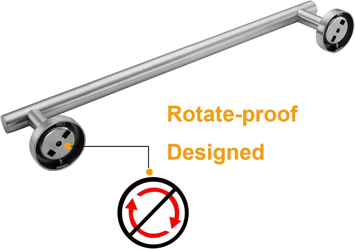 Nolimas Brushed Nickel Bath Towel Bar Single Bars Towel Rack Rod Classic Wall Mounted SUS304 Stainless Steel Bathroom Towel Holder Toilet Kitchen Towel Shelf Single Layer,24 inches