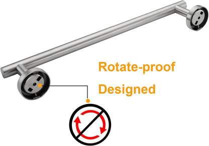 Nolimas Brushed Nickel Bath Towel Bar Single Bars Towel Rack Rod Classic Wall Mounted SUS304 Stainless Steel Bathroom Towel Holder Toilet Kitchen Towel Shelf Single Layer,24 inches