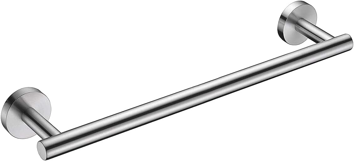 Nolimas Brushed Nickel Bath Towel Bar Single Bars Towel Rack Rod Classic Wall Mounted SUS304 Stainless Steel Bathroom Towel Holder Toilet Kitchen Towel Shelf Single Layer,24 inches