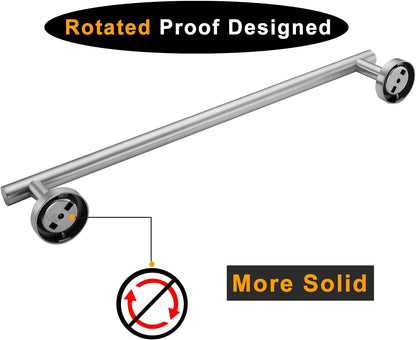 Nolimas Brushed Nickel Bath Towel Bar Single Bars Towel Rack Rod Classic Wall Mounted SUS304 Stainless Steel Bathroom Towel Holder Toilet Kitchen Towel Shelf Single Layer,24 inches