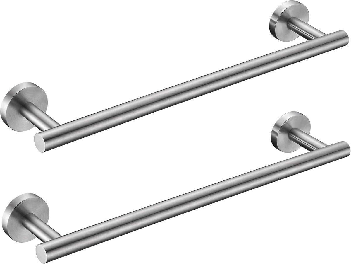 Nolimas Brushed Nickel Bath Towel Bar Single Bars Towel Rack Rod Classic Wall Mounted SUS304 Stainless Steel Bathroom Towel Holder Toilet Kitchen Towel Shelf Single Layer,24 inches