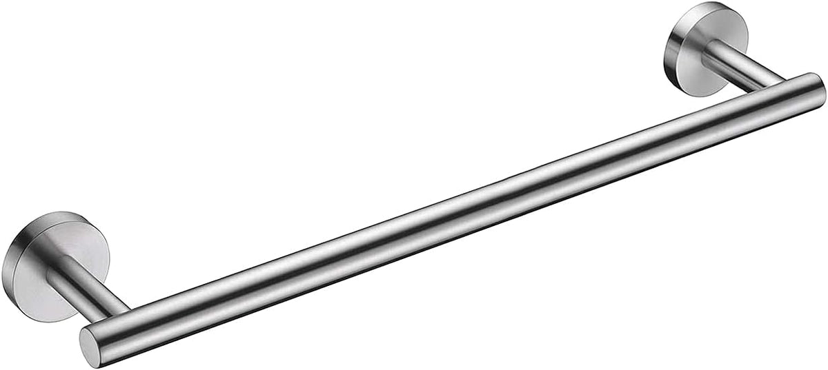 Nolimas Brushed Nickel Bath Towel Bar Single Bars Towel Rack Rod Classic Wall Mounted SUS304 Stainless Steel Bathroom Towel Holder Toilet Kitchen Towel Shelf Single Layer,24 inches