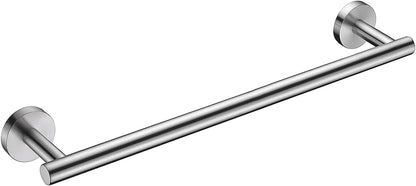 Nolimas Brushed Nickel Bath Towel Bar Single Bars Towel Rack Rod Classic Wall Mounted SUS304 Stainless Steel Bathroom Towel Holder Toilet Kitchen Towel Shelf Single Layer,24 inches