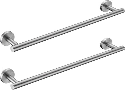 Nolimas Brushed Nickel Bath Towel Bar Single Bars Towel Rack Rod Classic Wall Mounted SUS304 Stainless Steel Bathroom Towel Holder Toilet Kitchen Towel Shelf Single Layer,24 inches