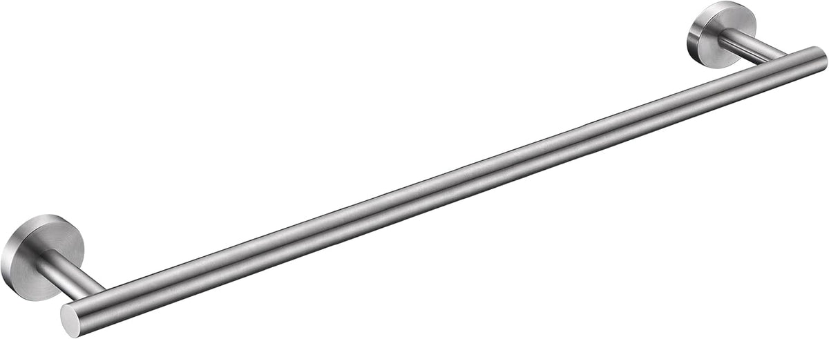 Nolimas Brushed Nickel Bath Towel Bar Single Bars Towel Rack Rod Classic Wall Mounted SUS304 Stainless Steel Bathroom Towel Holder Toilet Kitchen Towel Shelf Single Layer,24 inches