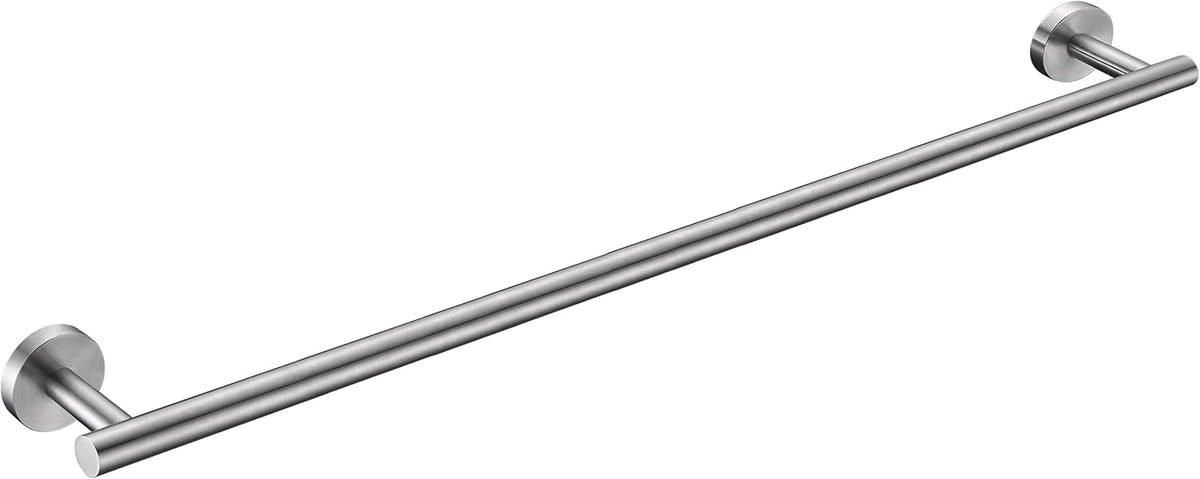 Nolimas Brushed Nickel Bath Towel Bar Single Bars Towel Rack Rod Classic Wall Mounted SUS304 Stainless Steel Bathroom Towel Holder Toilet Kitchen Towel Shelf Single Layer,24 inches