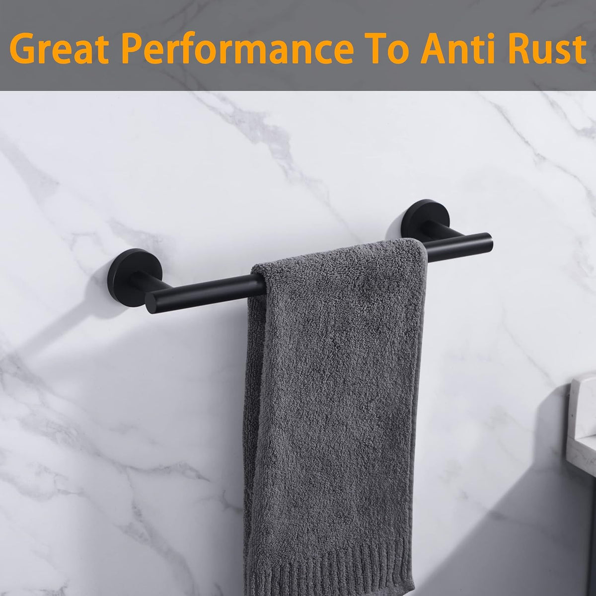 Nolimas Brushed Nickel Bath Towel Bar Single Bars Towel Rack Rod Classic Wall Mounted SUS304 Stainless Steel Bathroom Towel Holder Toilet Kitchen Towel Shelf Single Layer,24 inches