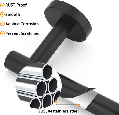 Nolimas Brushed Nickel Bath Towel Bar Single Bars Towel Rack Rod Classic Wall Mounted SUS304 Stainless Steel Bathroom Towel Holder Toilet Kitchen Towel Shelf Single Layer,24 inches